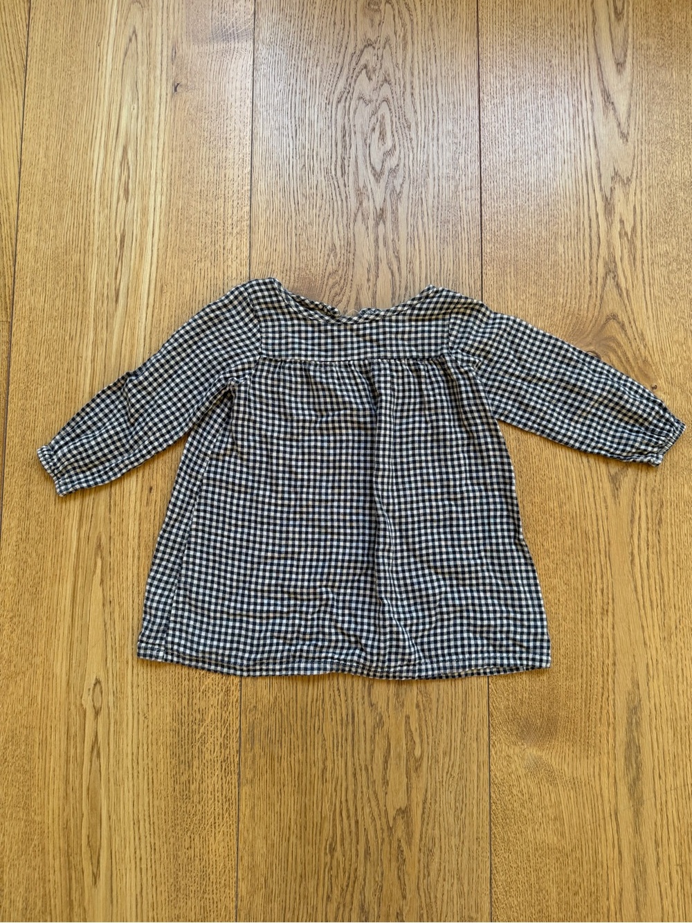 Go Gently Nation Black & White Girls Smock Dress